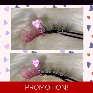 Hot pink love heart rhinestone