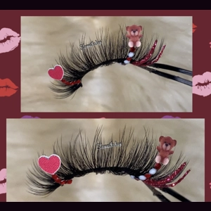 Red and white valentines teddy bear