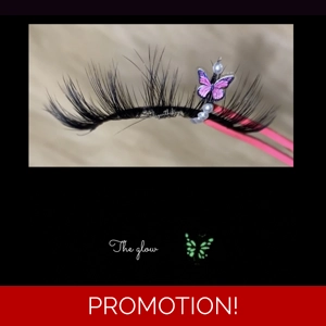 Glow in the dark pink butterfly pearl