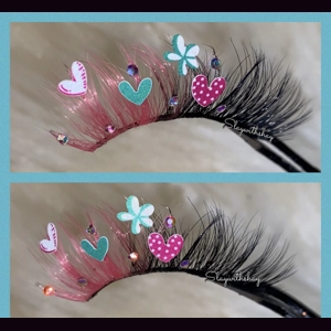 Turquoise and hot pink heart