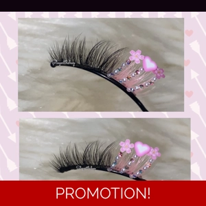 Pink heart flower pearl and rhinestone