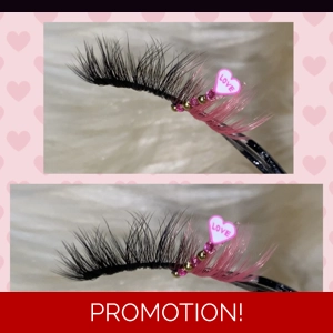 Hot pink love heart with gold