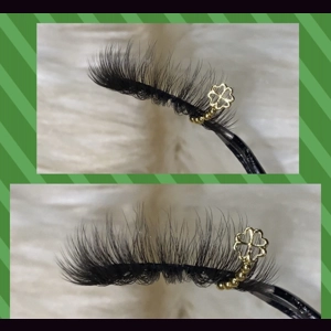 GOLD FOUR LEAF HEART CLOVER AND GOLD RHINESTONE