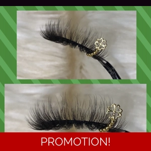 GOLD FOUR LEAF HEART CLOVER AND GOLD RHINESTONE