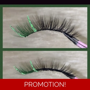 BRIGHT GREEN AND DIAMOND GLITTER GREEN