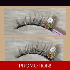 Diamond glitter spring flower