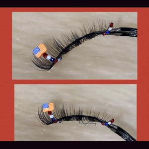 4th of July red white blue rhinestone