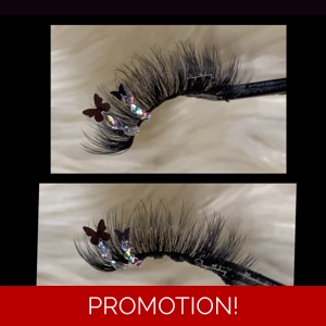 Black butterflies with ovalstones & rhinestones