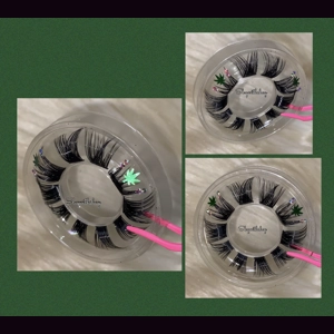 Green leaf rhinestone cluster