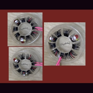 Skull & rose lash cluster