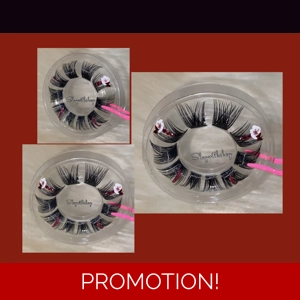 Burgundy flower butterfly lash cluster