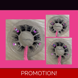 Hot pink and silver butterfly lash cluster