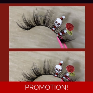 Red & white skull roses