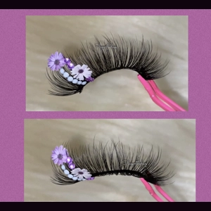 Purple flower rhinestone