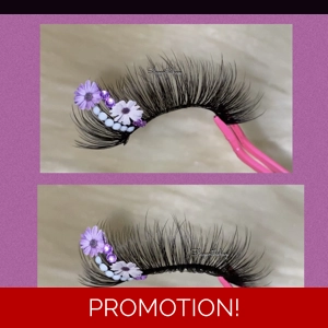 Purple flower rhinestone