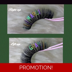 RIGHT EYE: Mardi, LEFT EYE- Gras