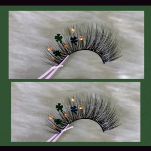 St. Patty leaf with gold rhinestones