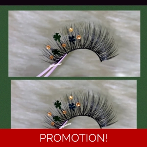 St. Patty leaf with gold rhinestones