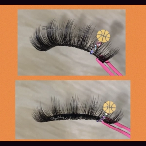 Basketball rhinestone lashes