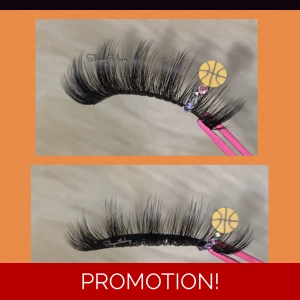 Basketball rhinestone lashes