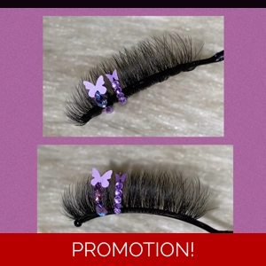 Purple gemstone & rhinestone butterfly