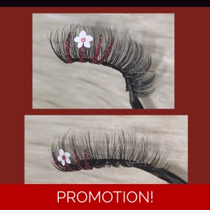 BURGUNDY GLITTER WITH WHITE FLOWER