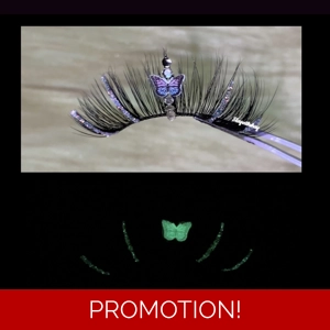 Purple pink glow in the dark butterfly