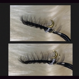 Gold glitter pearl moon