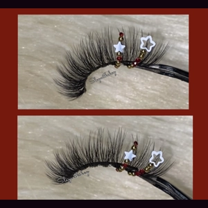 Red gold white stars