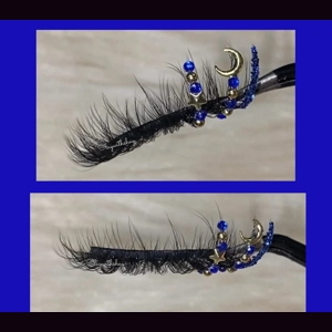 Blue & gold moon stars