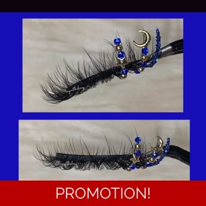 Blue & gold moon stars