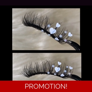 Pearls and white hearts