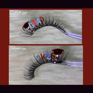 Rhinestone LEFT EYE:GRAD/RIGHT EYE:2K24-YOU CHOOSE GRAD COLOR!