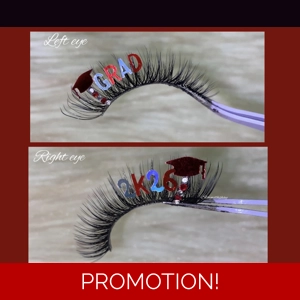 Rhinestone LEFT EYE:GRAD/RIGHT EYE:2K24-YOU CHOOSE GRAD COLOR!