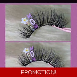 Purple MOM white flower rhinestone