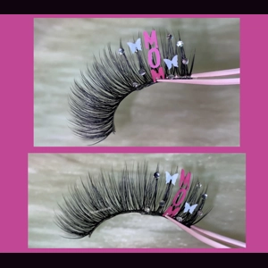 Hot pink MOM white butterfly rhinestone