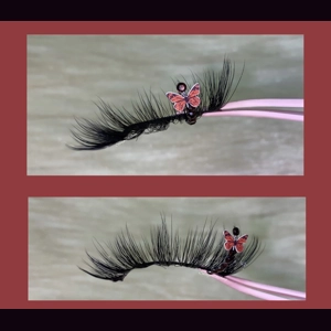 Brown rhinestone butterfly