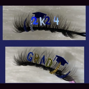 GLITTER LEFT EYE:GRAD/RIGHT EYE:2K24-YOU CHOOSE GRAD COLOR!