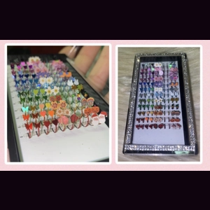 Individual custom glitter lash clusters