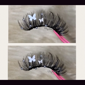 White butterfly pearls