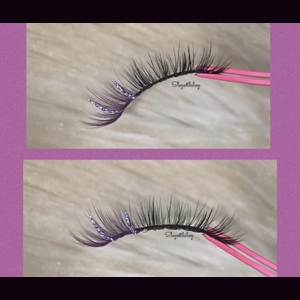 Simple purple glitter lash