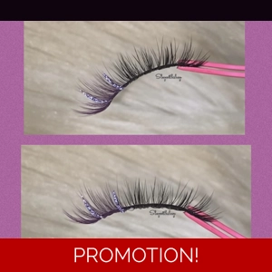 Simple purple glitter lash