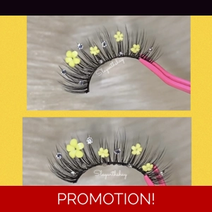 Yellow flower rhinestone