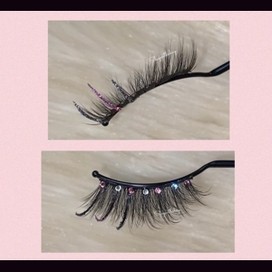 Rhinestone top pink and grey glitter bottoms