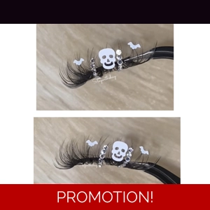 Batty skull rhinestone