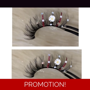 Burgundy flower rhinestone