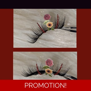 Sunflower rose red glitter