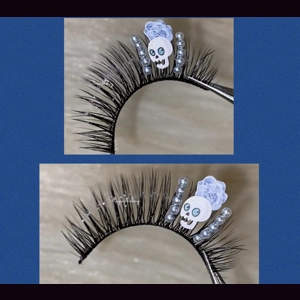 Light blue candy skull flower