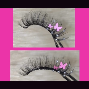 Hot pink butterfly pearls