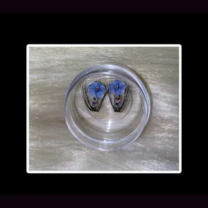 Blue flower Rhinestone